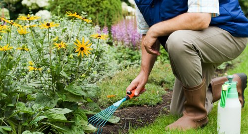 Gardening crew preparing to give a free on-site quote